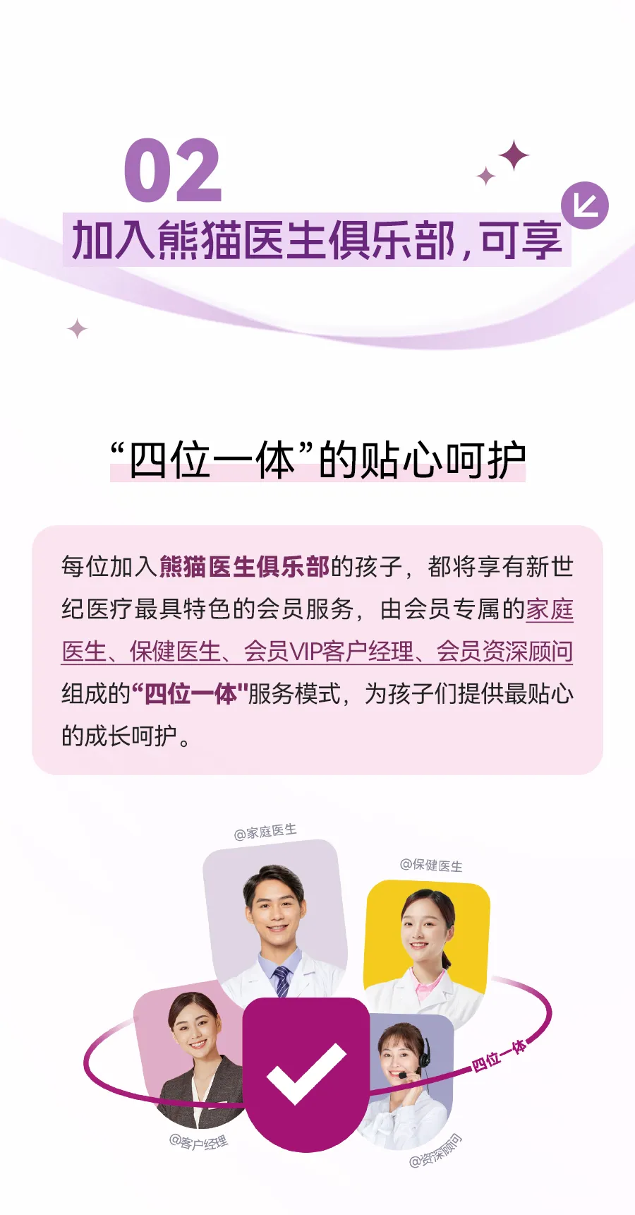 The four-in-one care team: family doctor, preventive-care doctor, VIP account manager and senior consultant