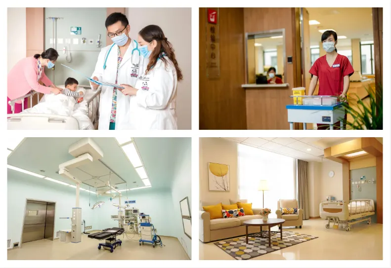 Обходы, сестринский уход, операционная и семейная палата в Suzhou New Century Children's Hospital